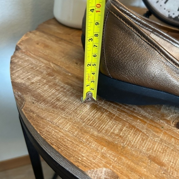 Naturalizer 9 1/2 kettner leather shoe loafer slip ons metallic brown and black - Picture 7 of 8